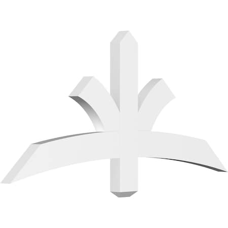 Ekena Millwork Davenport Architectural Grade PVC Gable Bracket, 48"W x 22"H x 2"D x 4"F, 11/12 Pitch GBP048X22X0204DAV00